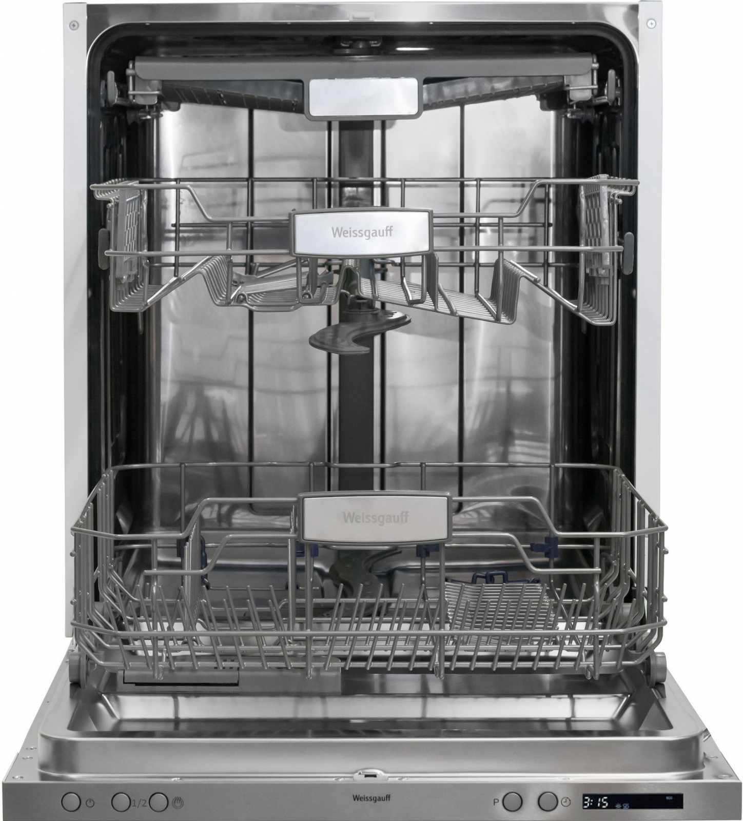 BDW 6043 D Полноразмерная, 815х596х550 мм, электронное управление, 14 коплектов, 7 программ,7 температурных режимов, конденсационная сушка, 2 полки для чашек, led индикация и дисплей, индикатор наличия соли, индикатор наличия ополаскивателя, отсрочка стар Santreyd  - Вид №2