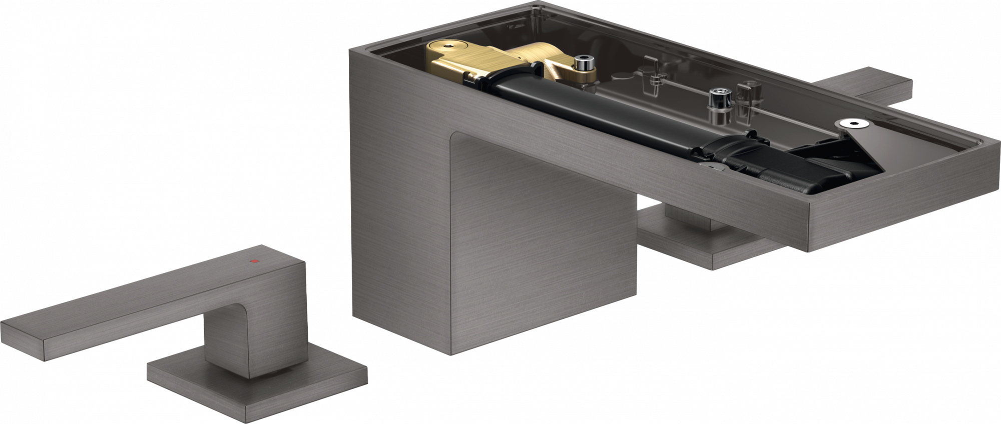 47052340 Смеситель для раковины 70 на 3 отверстия, сливной push-open, без тарелки AXOR MYEDITION 