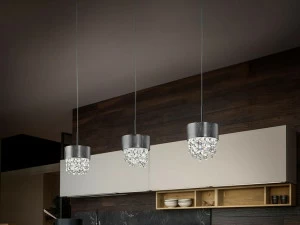 Masiero Светодиодный подвесной светильник из окрашенного металла с кристаллами Olá