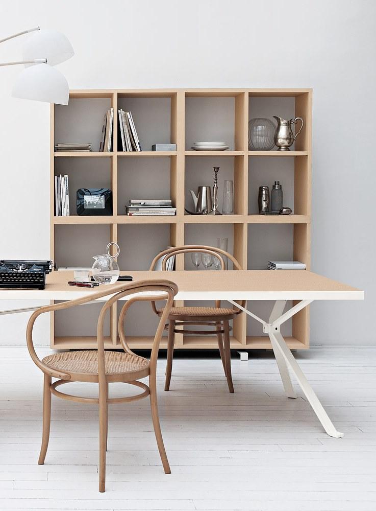 Manerba Высокий открытый деревянный офисный книжный шкаф Revo sun-id-1413415 - Вид №1