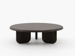 Круглый деревянный журнальный столик