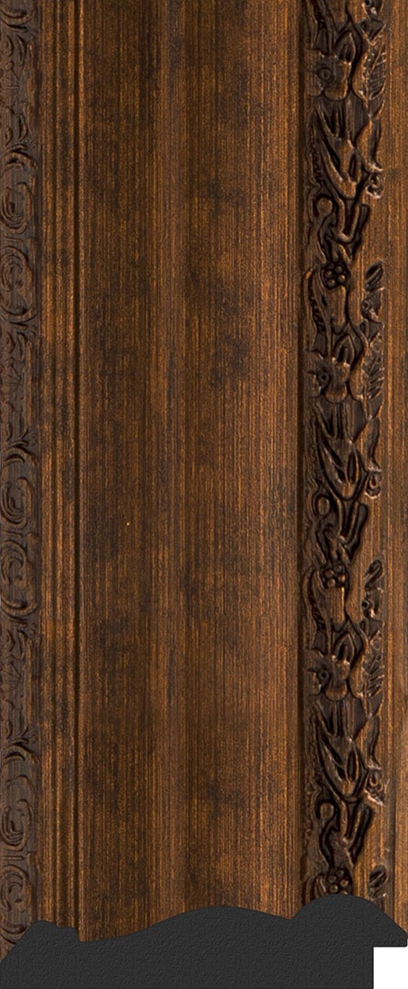 BY 3859 Зеркало в багетной раме - состаренная бронза с орнаментом 120 mm EVOFORM Octagon - Вид №2