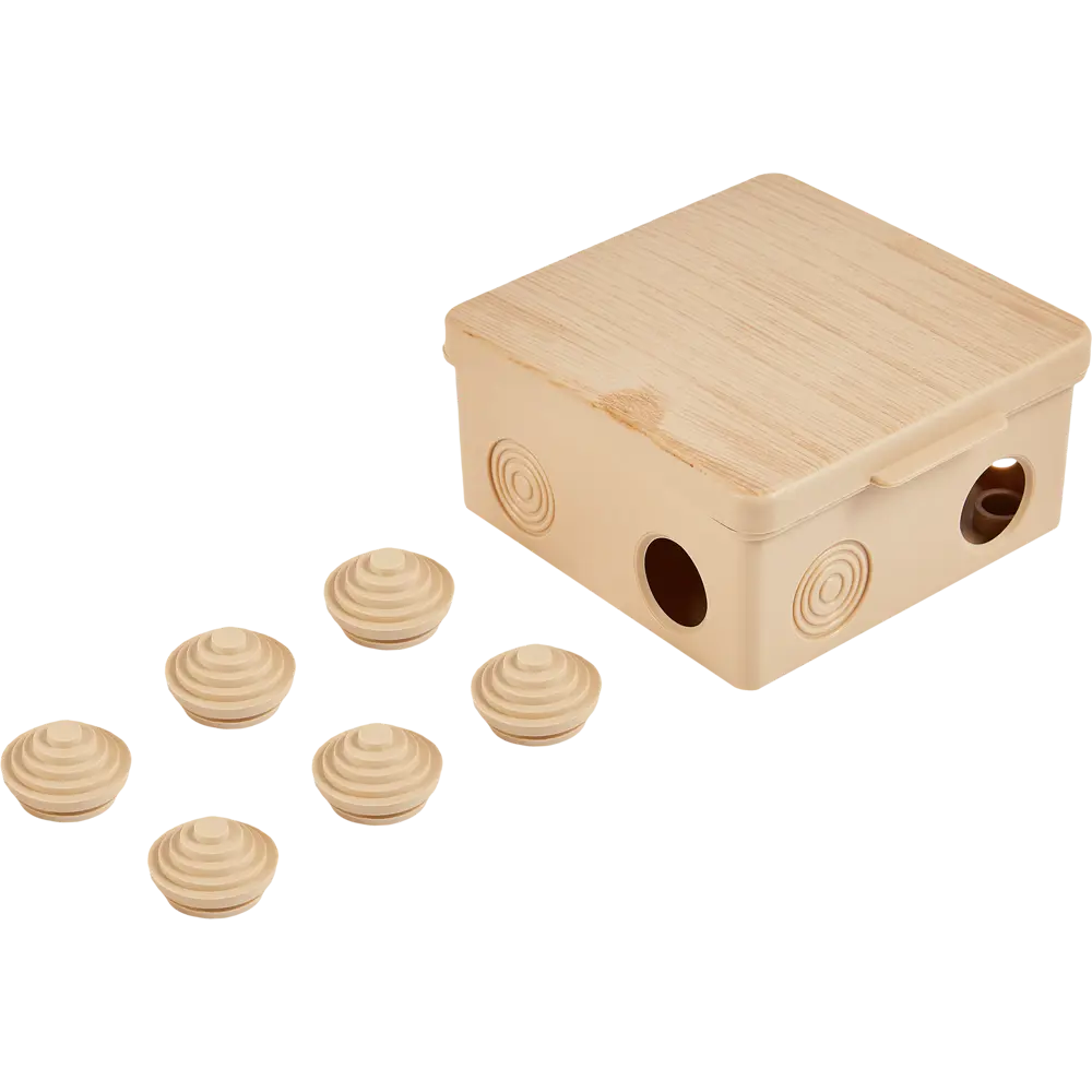 Распределительная коробка TDM открытого типа 100×100×55 мм в цвете сосна 88582220 STLM-1113574 - Вид №1