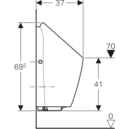 116.075.00.1 Писсуар сенсорный настенный Geberit  - Вид №3