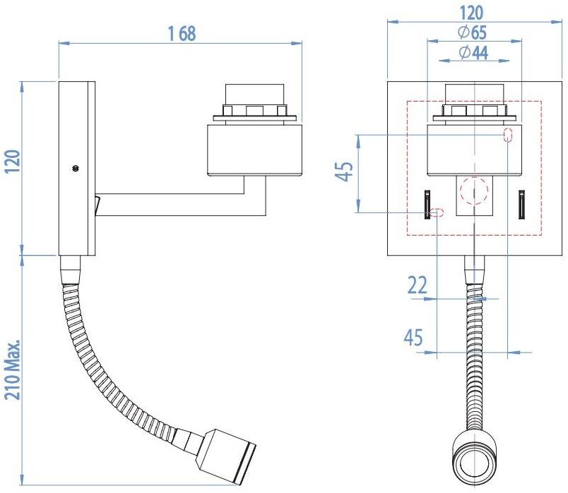 Astro Lighting Регулируемый настенный светильник из цинка Azumi sun-id-1376365 - Вид №4