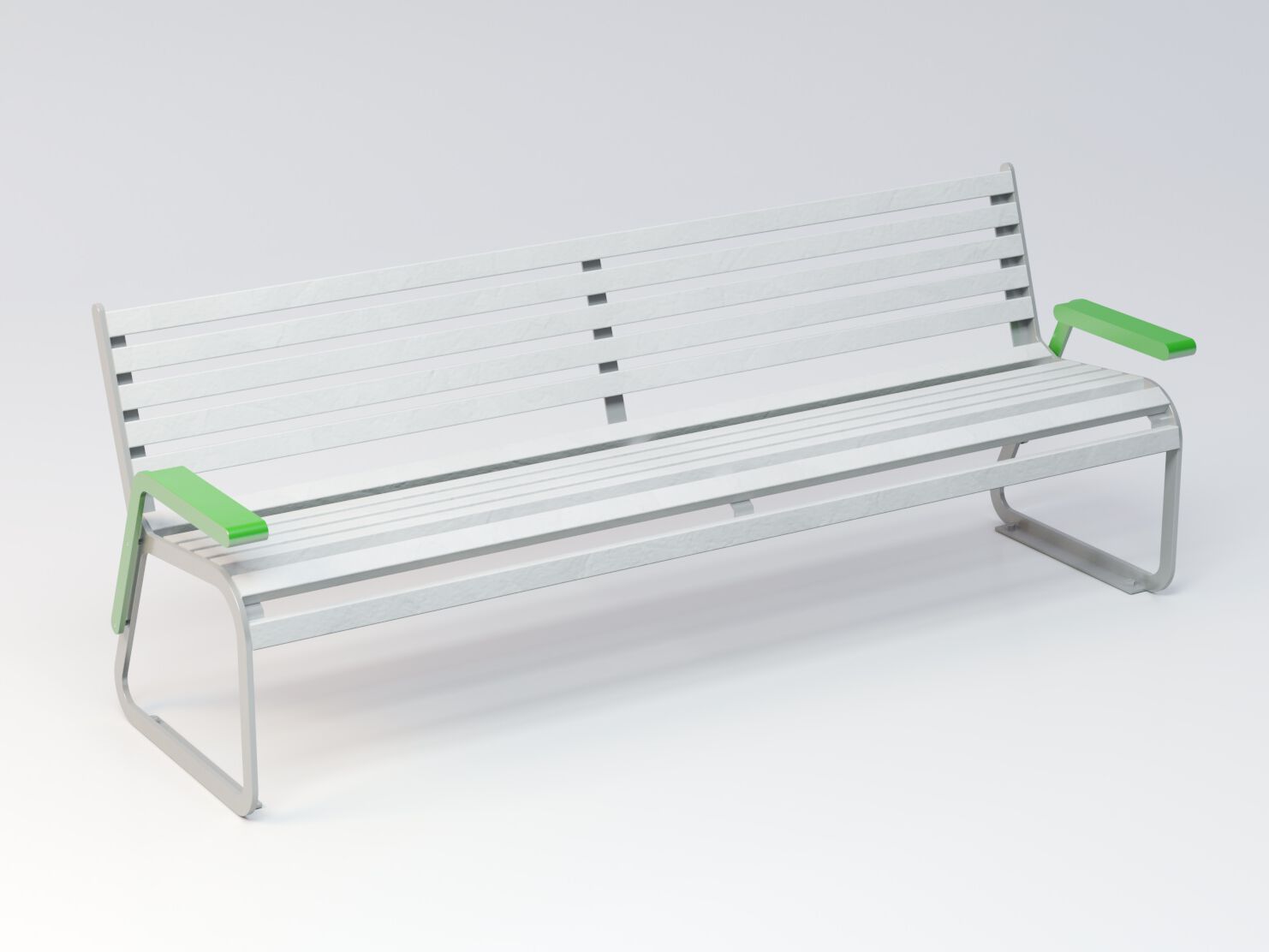 Оцинкованная стальная скамья со спинкой Viscio Urban Design VIRGOLA ARCH-00138128 - Вид №4