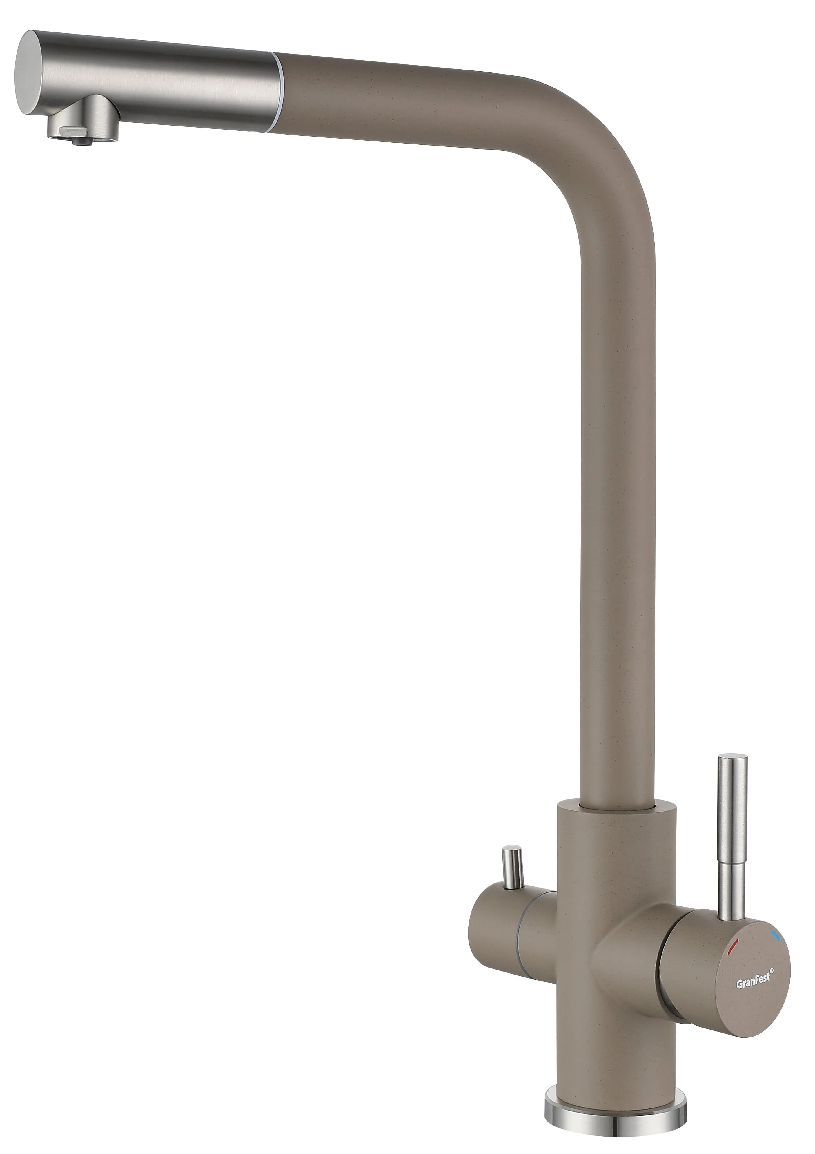 Кухонный смеситель Z-5421 песочный GranFest QUARZ