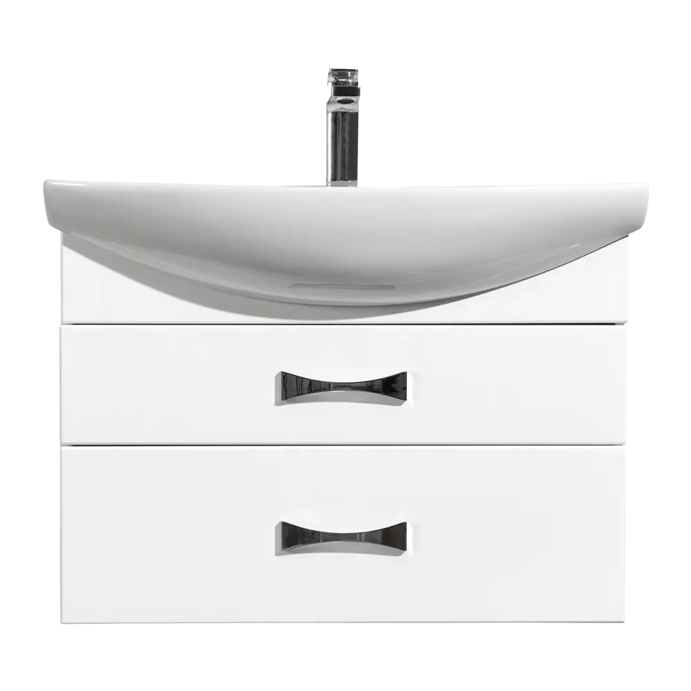 Тумба под раковину подвесная Aquaton Адель 80 см цвет белый STLM-2022533 - Вид №3