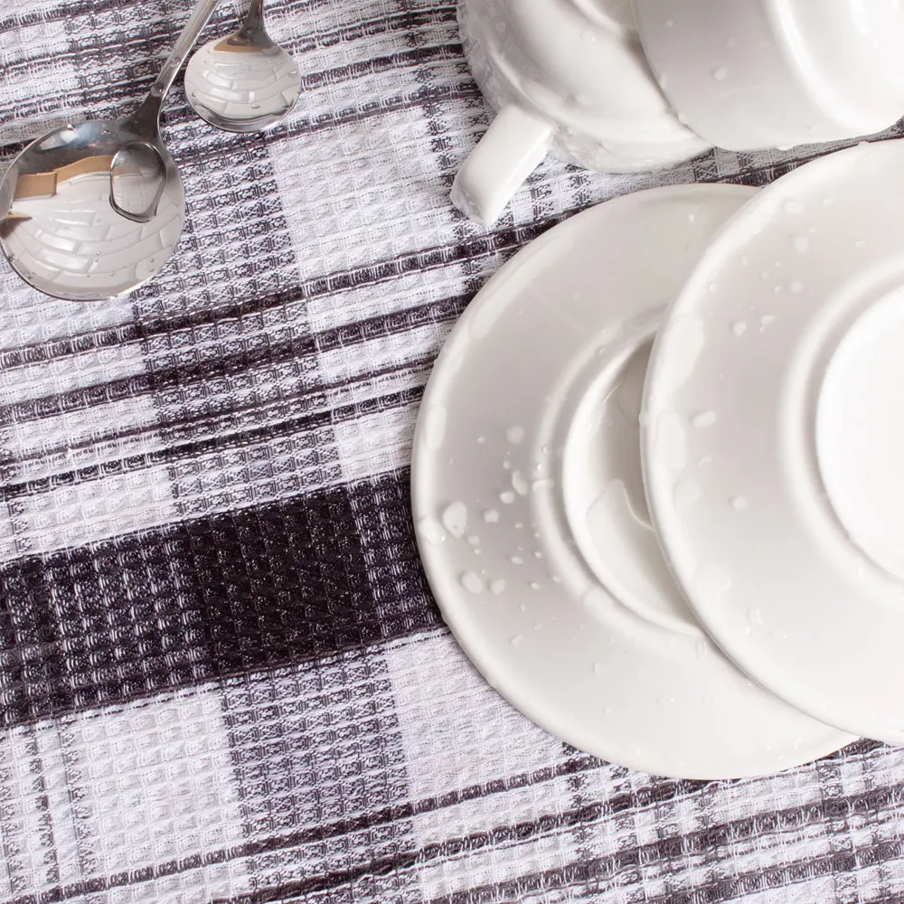 Набор полотенец вафельных Belezza Радуга 35x60 см цвет черно-белый 4 шт STLM-2045199 - Вид №4