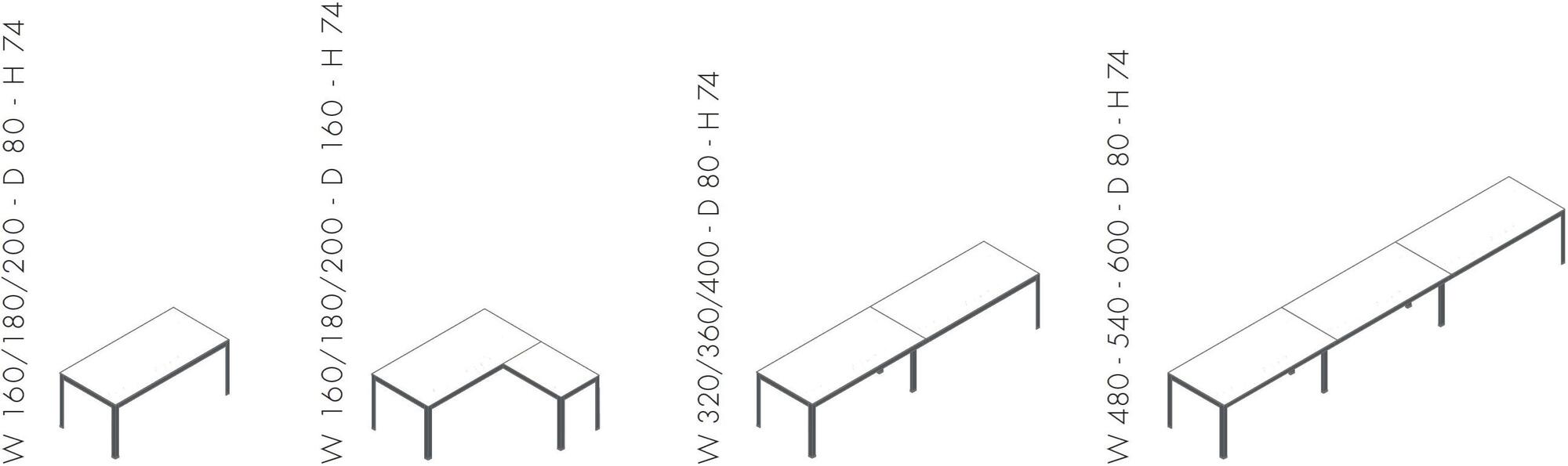 Sinetica Модульный прямоугольный рабочий стол Frame + sun-id-1410539 - Вид №13