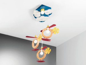 Деревянный подвесной светильник для детей