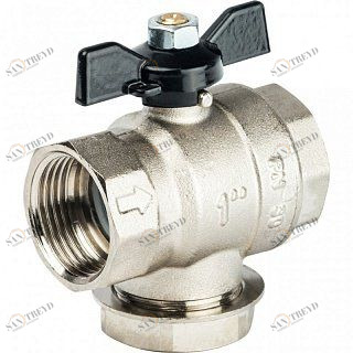Кран шаровый STOUT ВВ 1" с фильтром, бабочка SVF0002000025