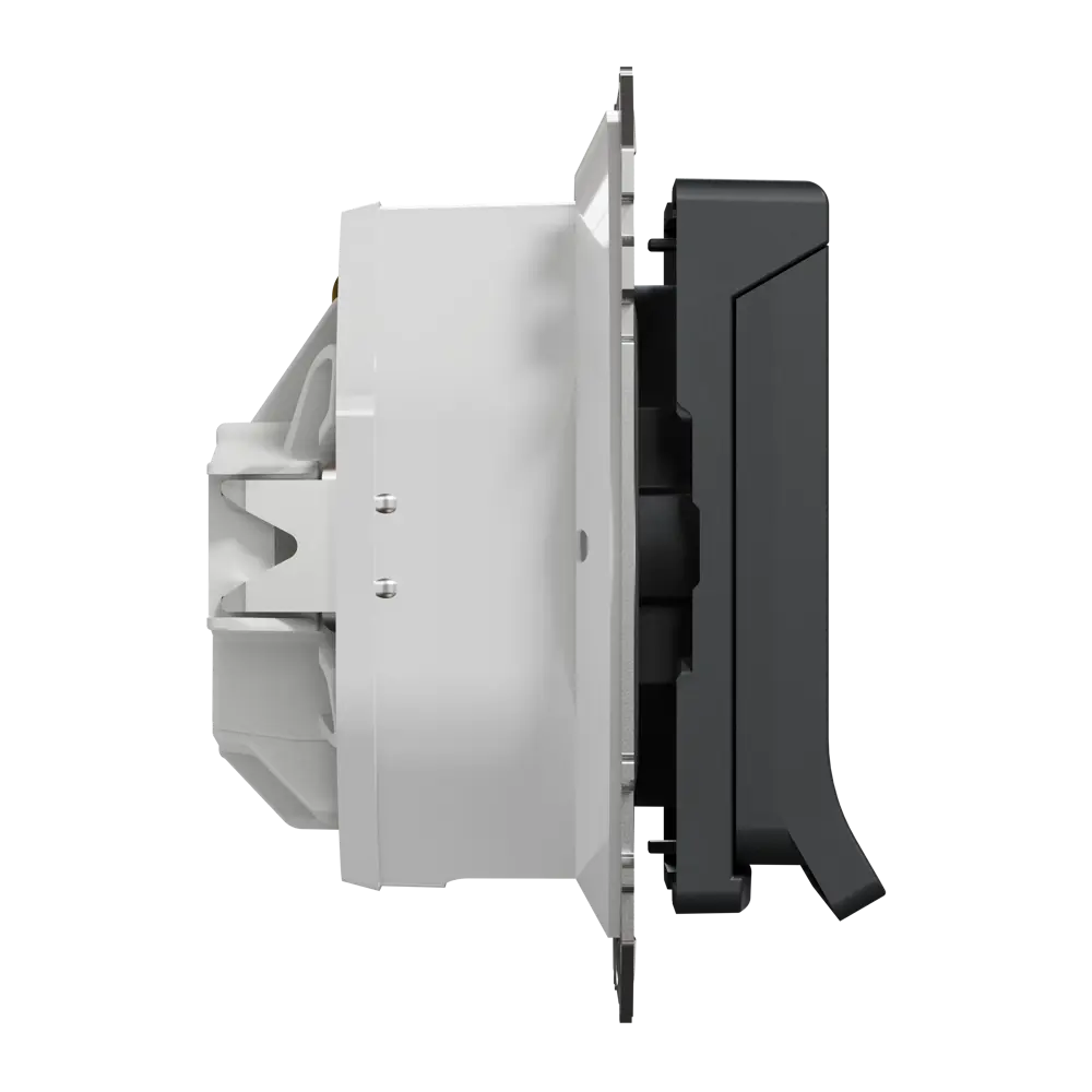 Розетка встраиваемая влагозащищенная Systeme Electric Sedna Design  с крышкой IP44, цвет антрацит STLM-2045941 - Вид №3