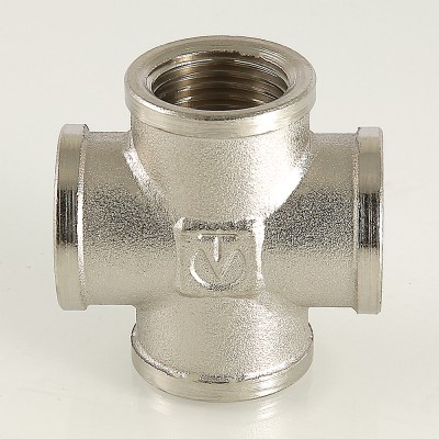 VTr.760.N.0004 Фитинг резьбовой – крестовина Valtec 1/2"  - Вид №17
