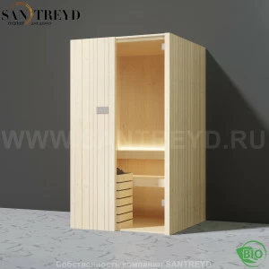 Effegibi AUKI BI50300001 Био-сауна. Установка: к стене. Мощность: 2,5 кВт макс. Размеры: длина 128 см, ширина 126 см. Отделка: ель.