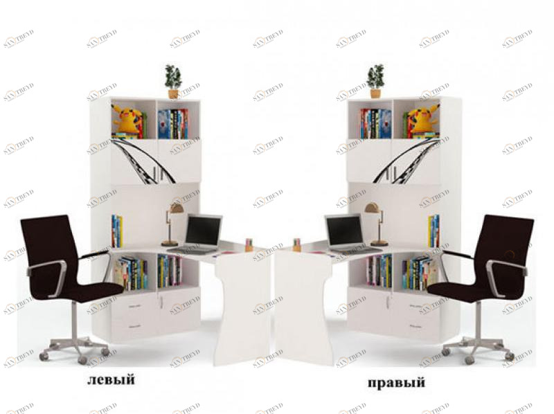 Стол-стеллаж ABC-KING Formula правый белая 4631148150409