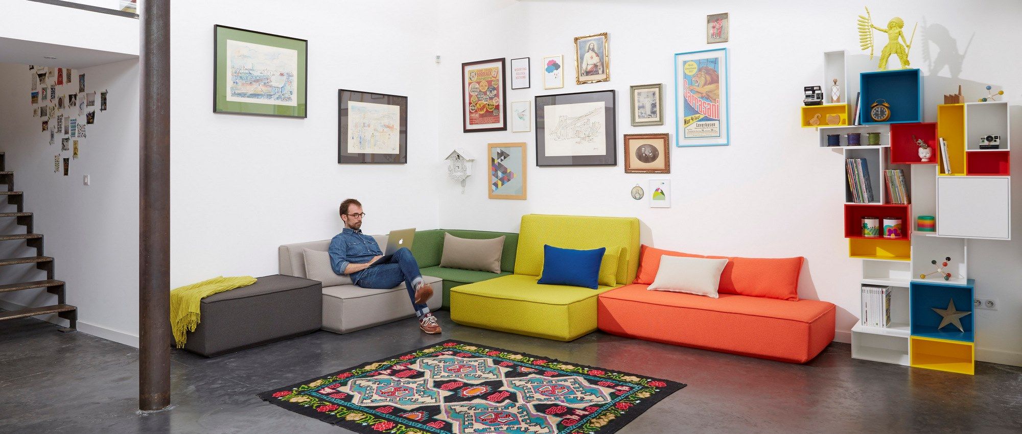 Модульный прямоугольный пуф из ткани Cubit by Mymito ARCH-00027759 - Вид №33