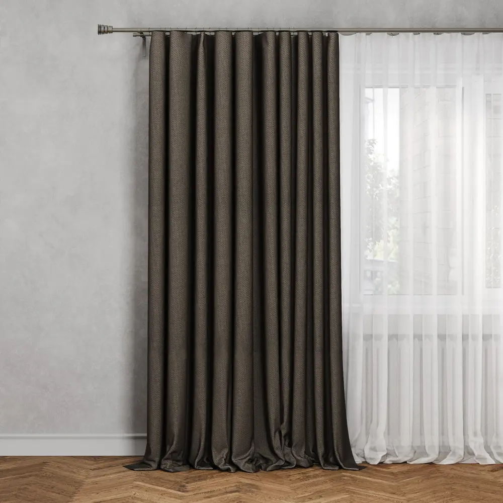 Штора INSPIRE Looks с ламбрекеном и скрытыми петлями 200x260 см 18614182 STLM-0011716