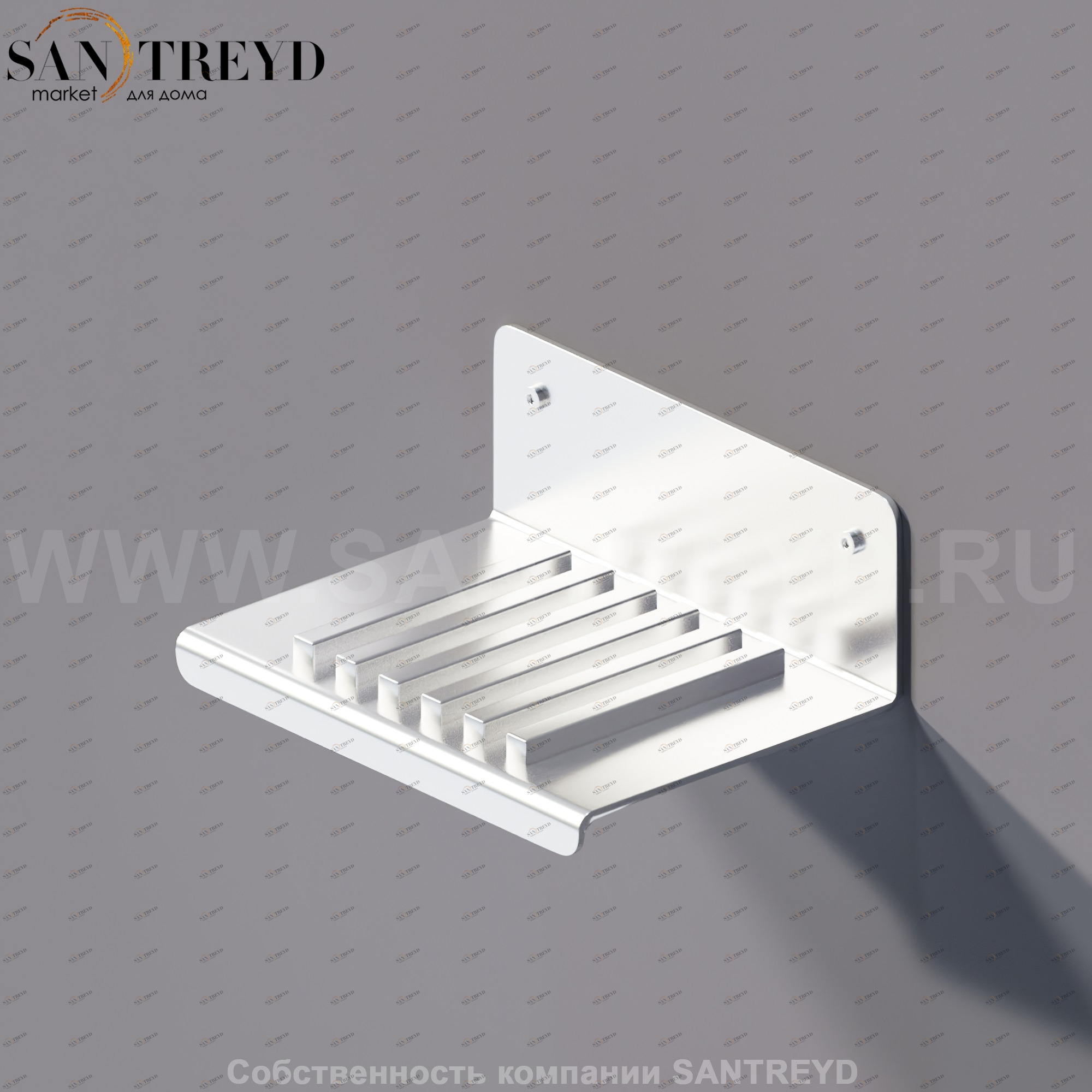 Agape MACH 2 Мыльница хромированный сатин AMC20926SP