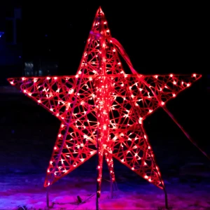 Электрическая светящиеся фигура Звезда 200 LED 150x150x150 см теплый белый свет 86164025 STLM-2008873