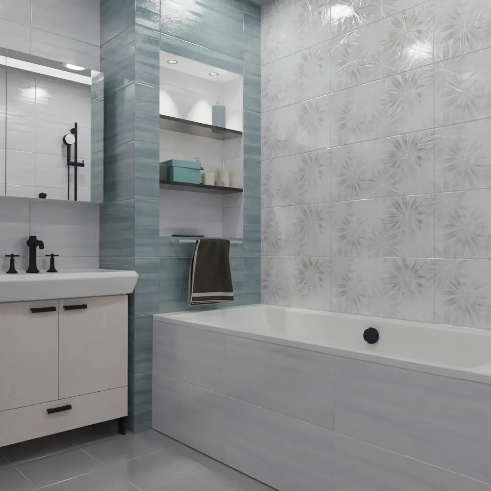 Настенная плитка Нефрит-Керамика Довиль 30×60 см серый принт 89232615 STLM-0946081 - Вид №5