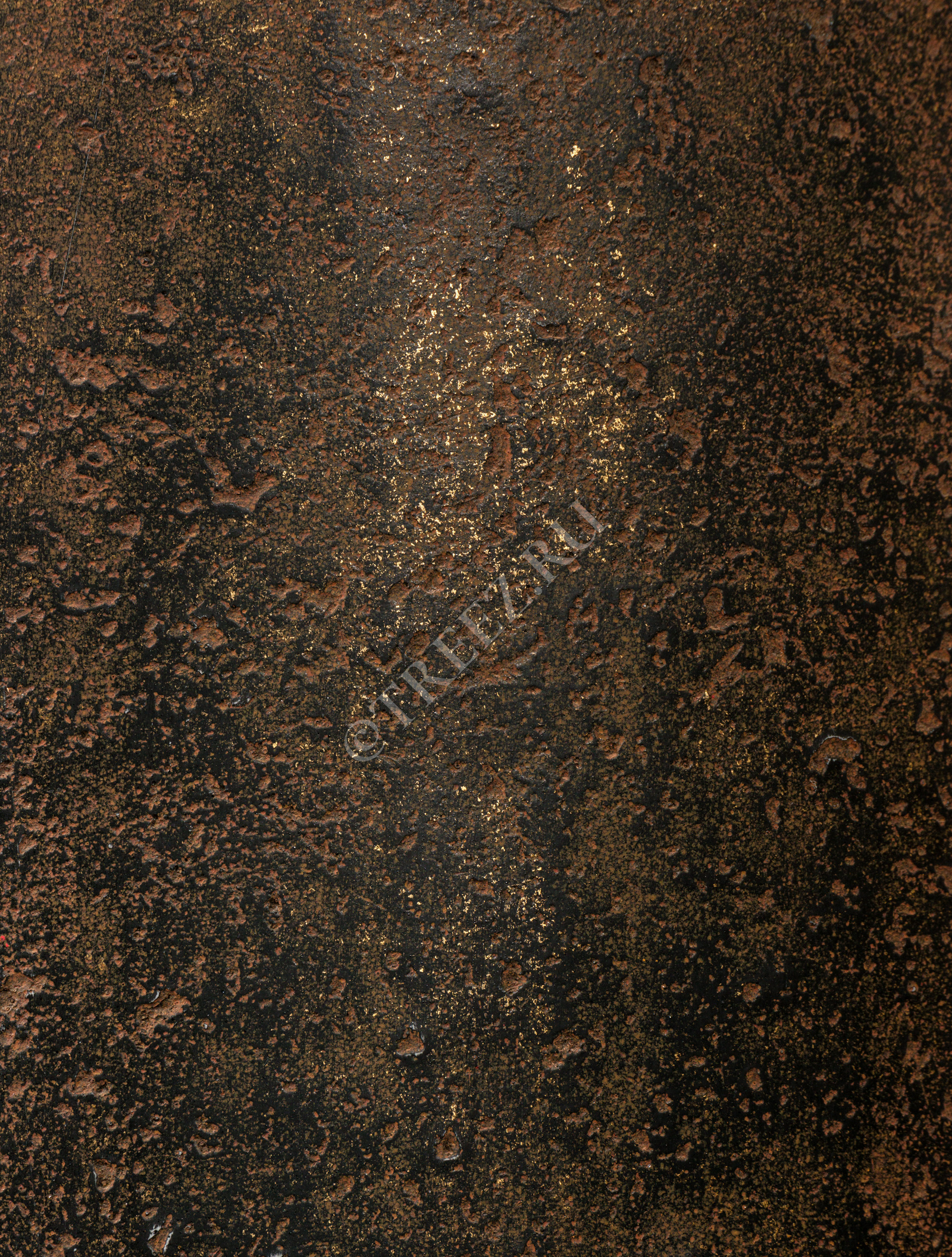 41.3317-04-014-RM-95 Кашпо  Effectory - серия Metal - Высокий округлый конус - Rough с золотой патиной Цветочная коллекция  - Вид №5