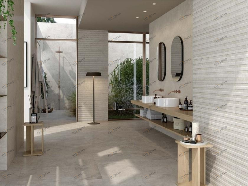 MARAZZI Антибактериальная настенная / напольная плитка из керамогранита под камень Alba sun-id-1405966