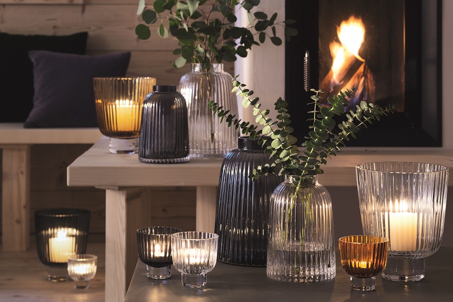 Ваза Pleat, 20 см, серая LSA International G139920847 - Вид №1