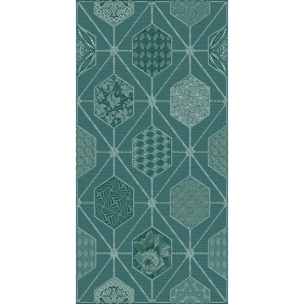 Декор настенный Azori Devore Geometria 31.5x63 см матовый цвет зеленый геометрия 82604092 STLM-2164517