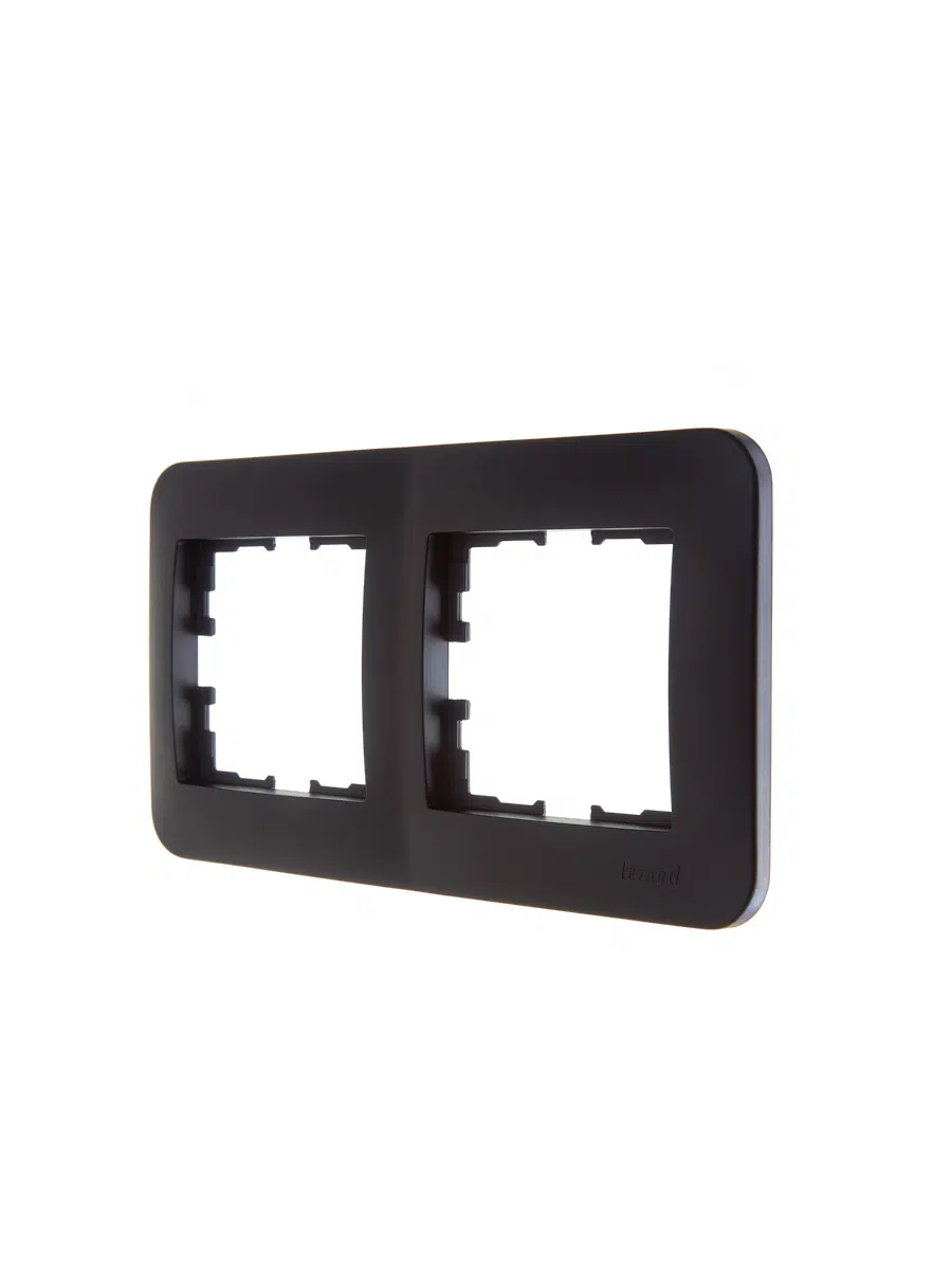 ASTI Рамка 2-ая горизонтальная б/вст чёрный бархат LEZARD 7081-4200-147 - Вид №2