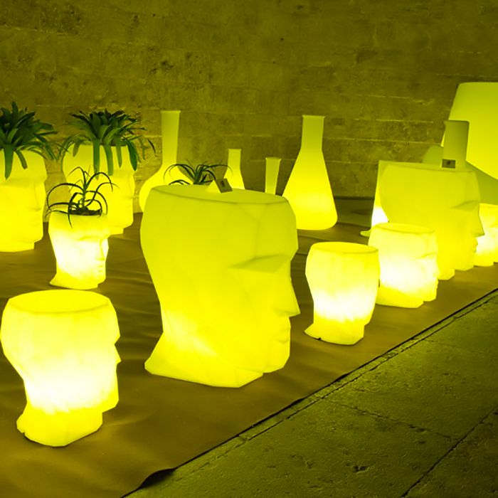 070315 Кашпо матовое светящееся LED 42см Vondom Adan