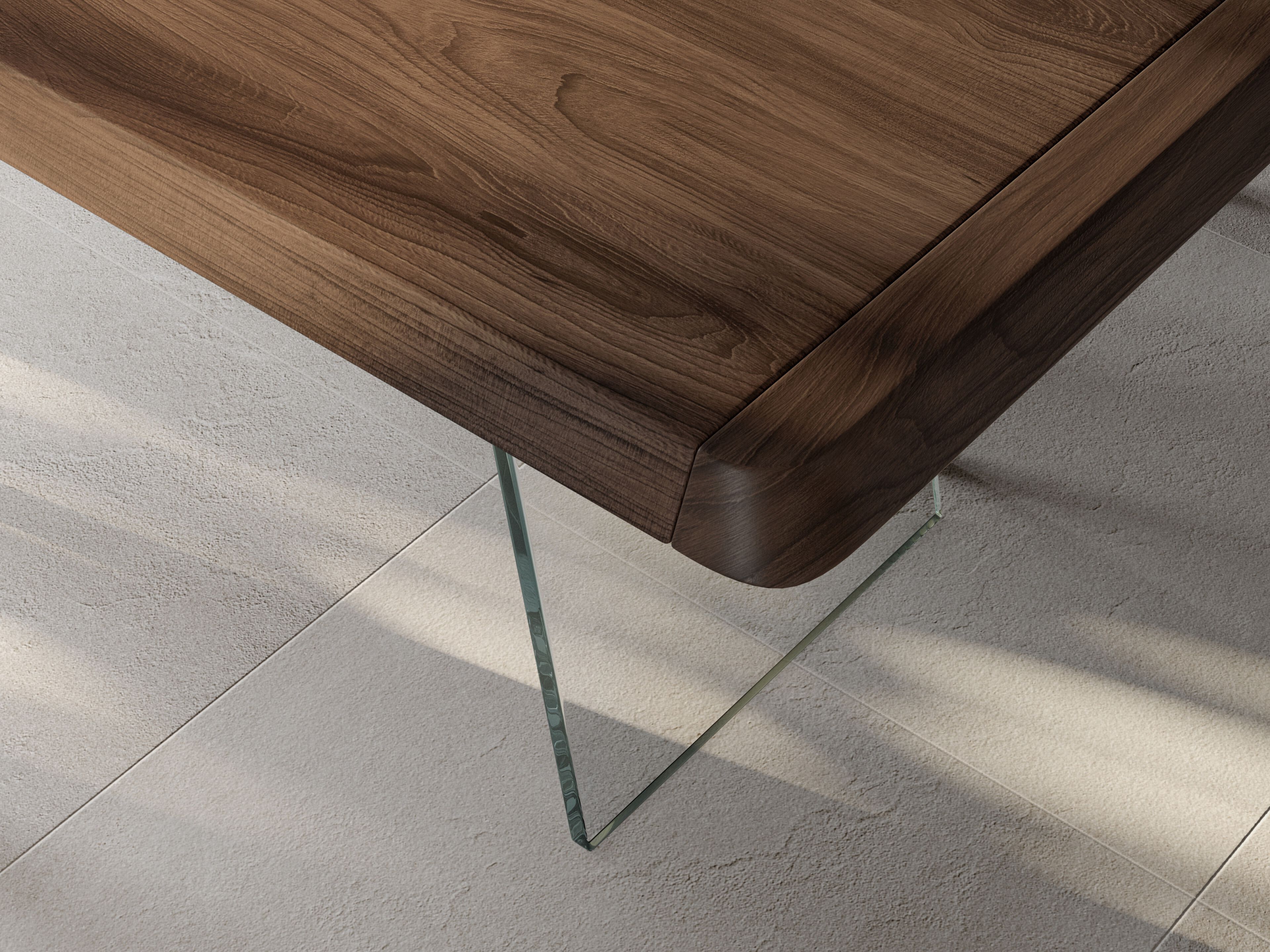 Прямоугольный стол из дерева и стекла Natuzzi Italia Phantom ARCH-00134688 - Вид №3