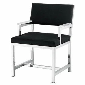 Кресло George от Eichholtz черное PUSHA ДИЗАЙНЕРСКИЕ, EICHHOLTZ 062184 Черный;хром