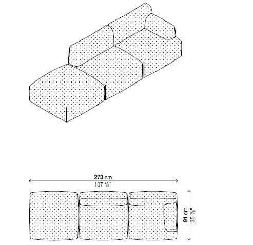 Ткань сад диван Kristalia Palchetto ARCH-00140934 - Вид №6