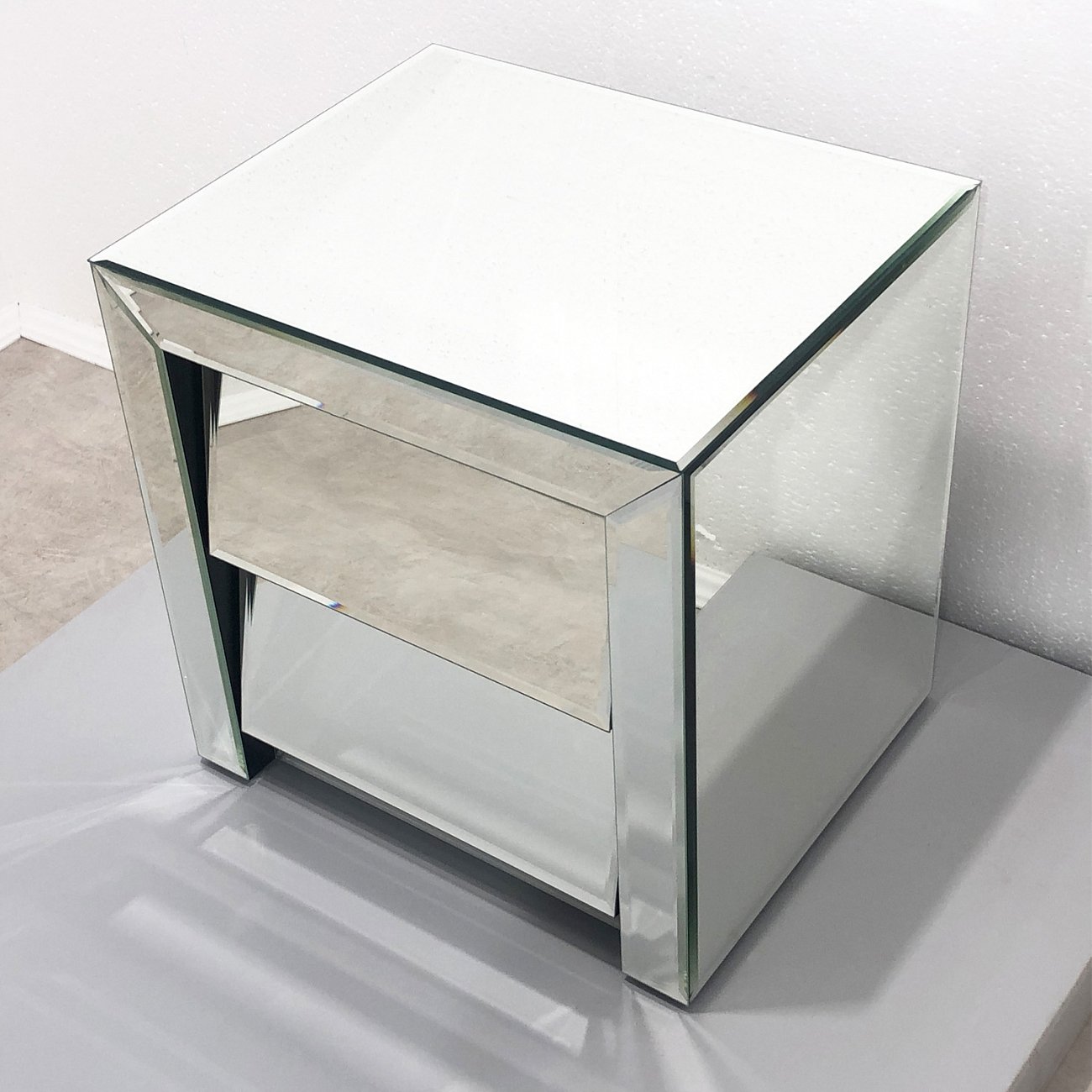 Тумбочка прикроватная зеркальная "Лэвэл Сэт" GRAUM  304076 Зеркальный  - Вид №4