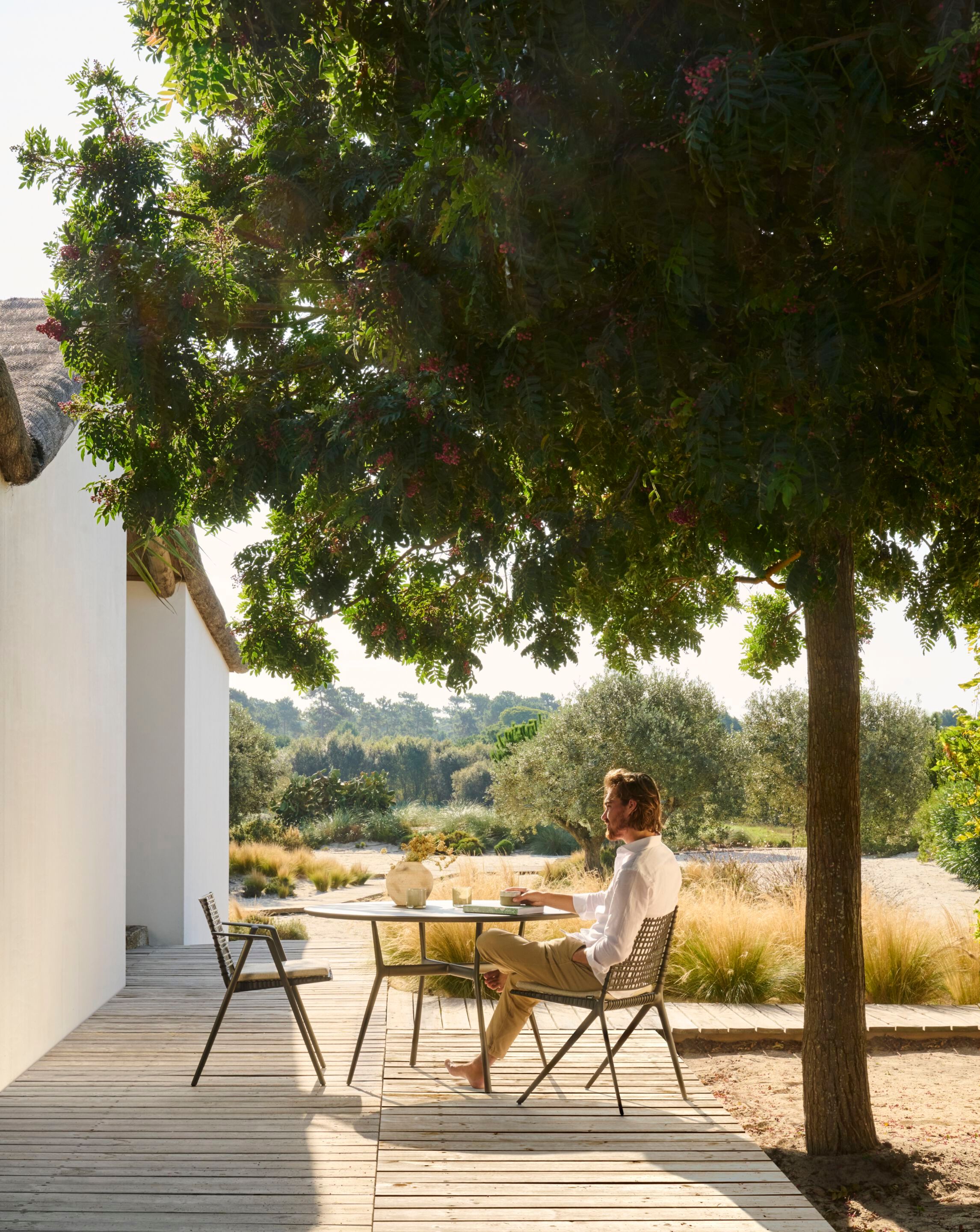 Алюминиевый круглый садовый стол с порошковым покрытием TRIBÙ Branch ARCH-00077140 - Вид №5