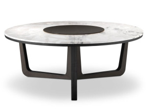 Круглый мраморный обеденный стол с Lazy Susan