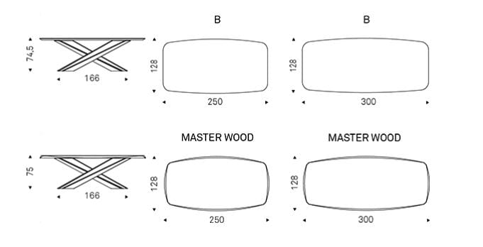 Стальной и деревянный бочковый стол Cattelan italia LANCER WOOD ARCH-00090320 - Вид №2