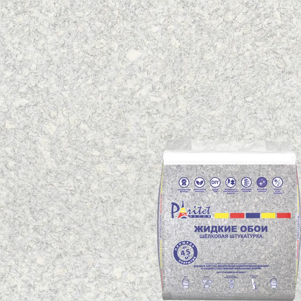 Жидкие обои Paritet Текстурное покрытие 12 0.9 кг цвет кварцевый STLM-2197393