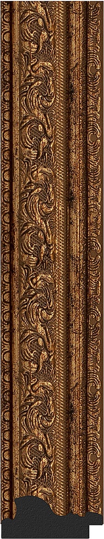 BY 3969 Зеркало в багетной раме - виньетка состаренная бронза 56 mm EVOFORM Octagon - Вид №3