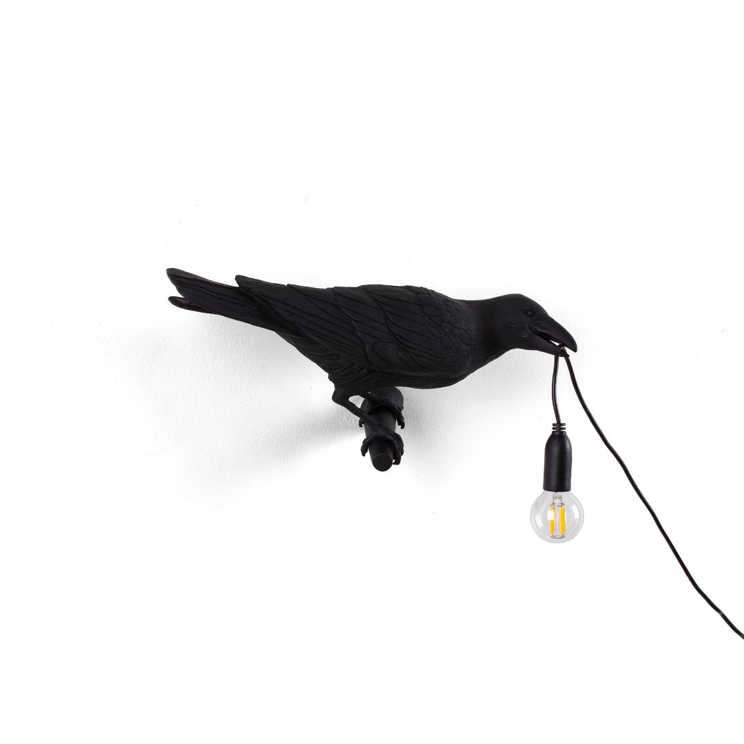 Seletti 14738 Right wall BIRD black бра ворона черная Bird lamp 119283 - Вид №1