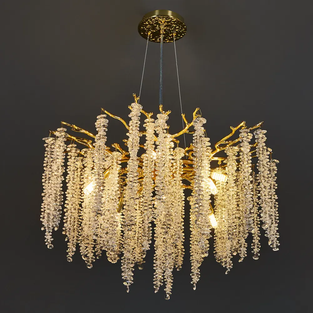 Люстра De City Лайма золотая 8-рожковая для гостиной и зала 88593894 STLM-0933029