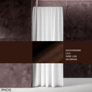 DV-LOLA200-230-LO80 Занавеска для душа лола, длина 200 см, ширина 230 см. Золотой коричневый PHOS