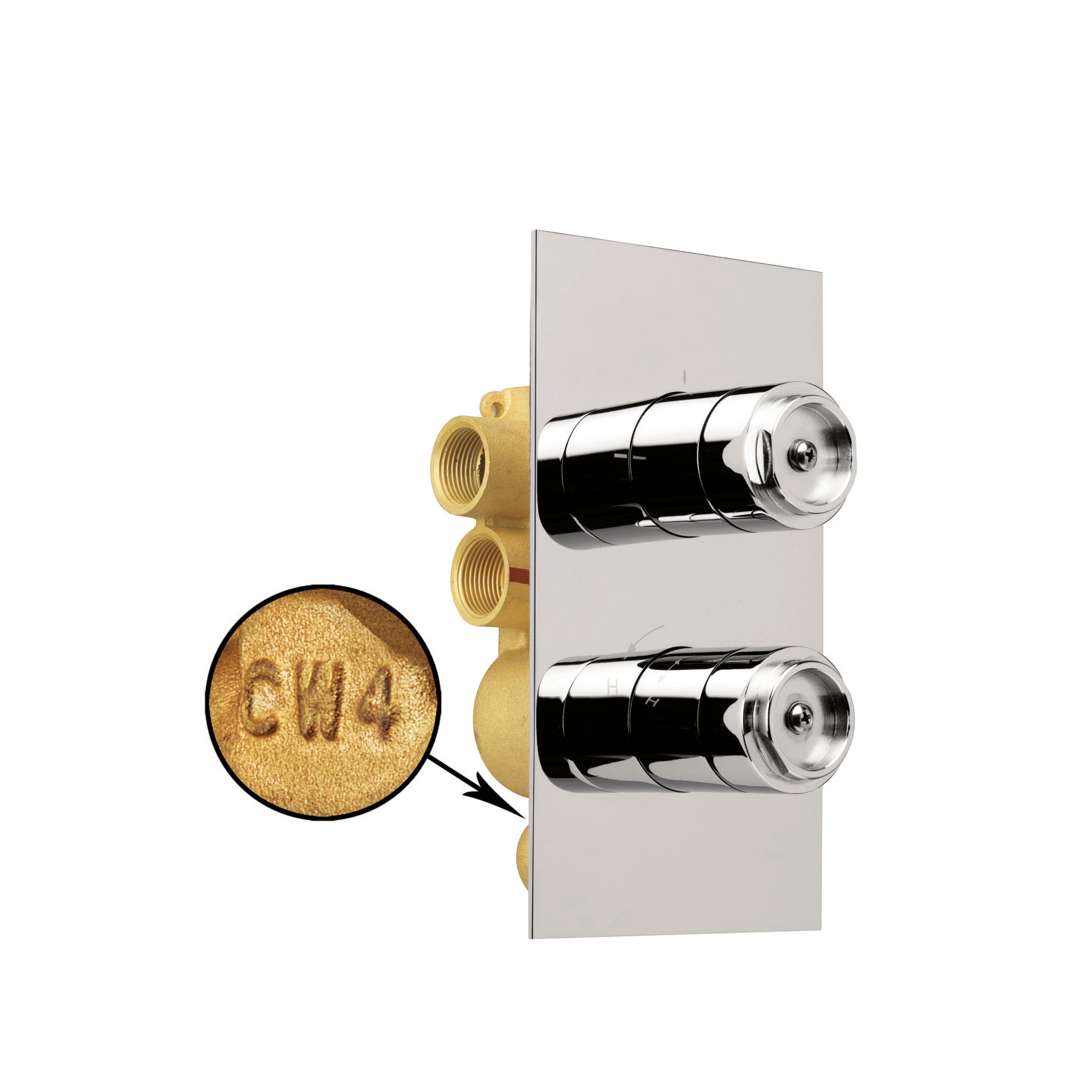 Термостатический смеситель для душа с 2 отверстиями CROSSWATER MPRO ARCH-00113063 - Вид №1