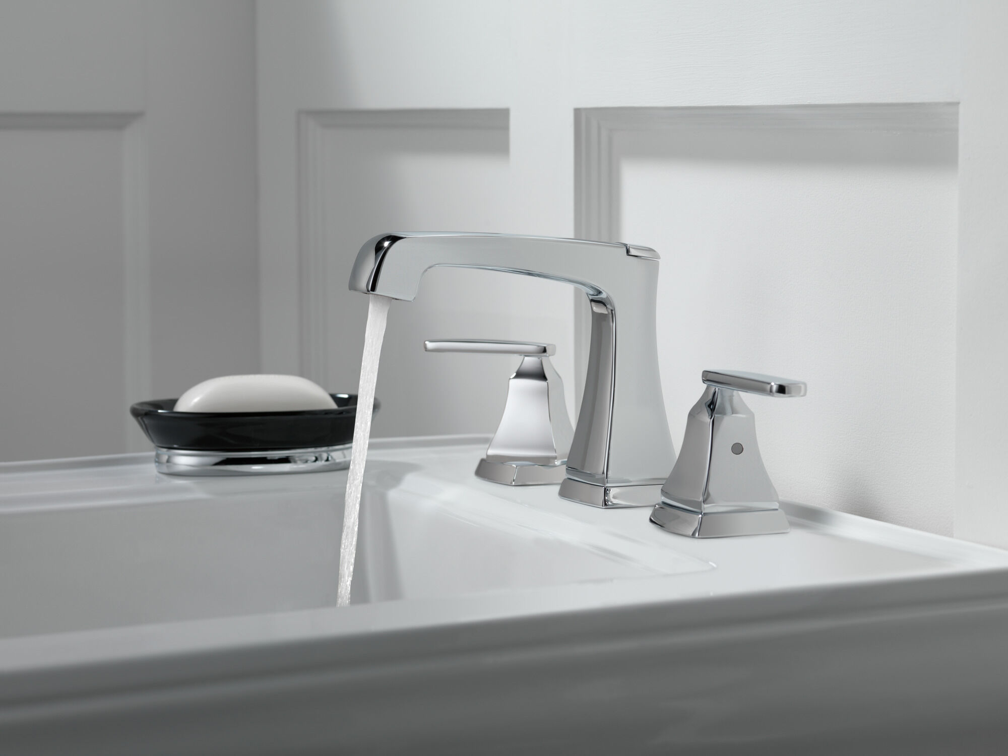 3564-MPU-DST Смеситель для ванной комнаты с двумя ручками и EZ Anchor® Delta Faucet Ashlyn Хром  - Вид №4