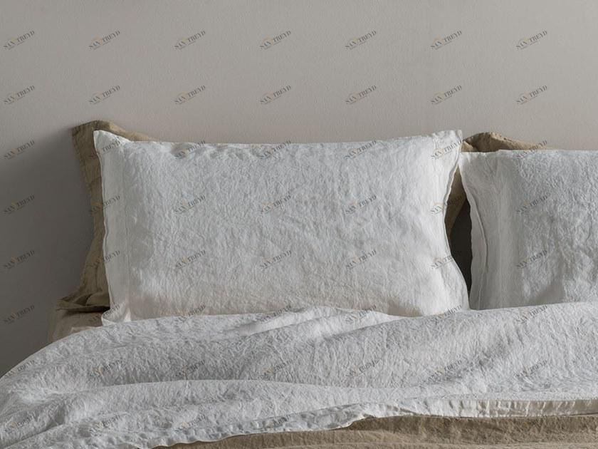 LA FABBRICA DEL LINO Однотонная льняная наволочка Basic sun-id-1498335