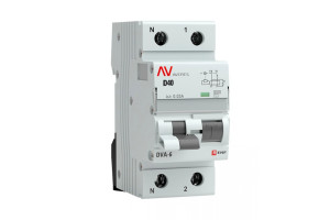 16208472 Дифференциальный автомат DVA-6 1P+N 40А 30мА 6кА AVERES SQrcbo*6-1pn-40D-30-ac-av EKF