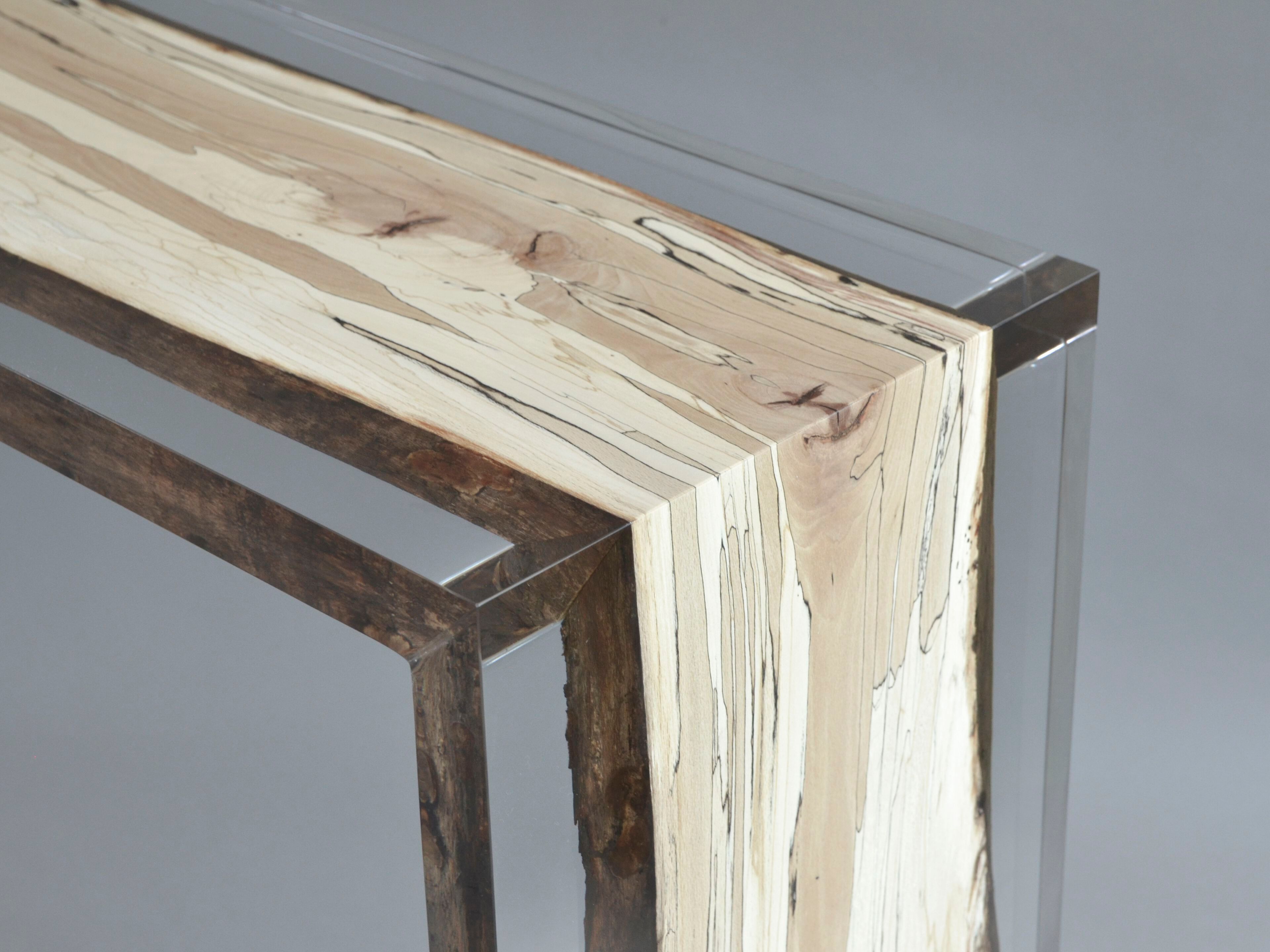 Прямоугольная консоль из массива дерева и смолы alcarol Fungi ARCH-00104320 - Вид №4