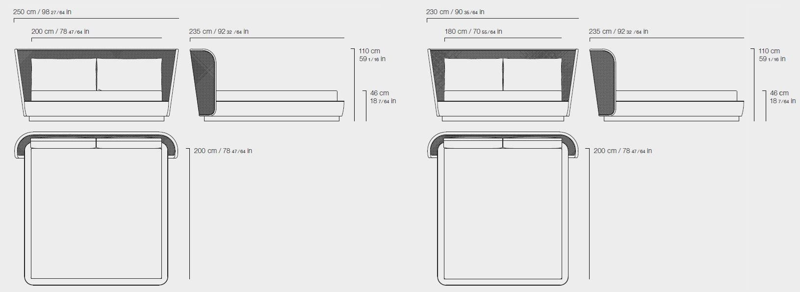 Бархатная кровать размера "king-size" с мягким изголовьем ETRO Home Interiors Caral ARCH-00017039 - Вид №3