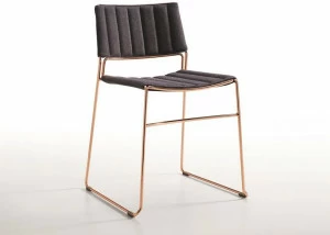 Midj Санный стул с обивкой из ткани Slim